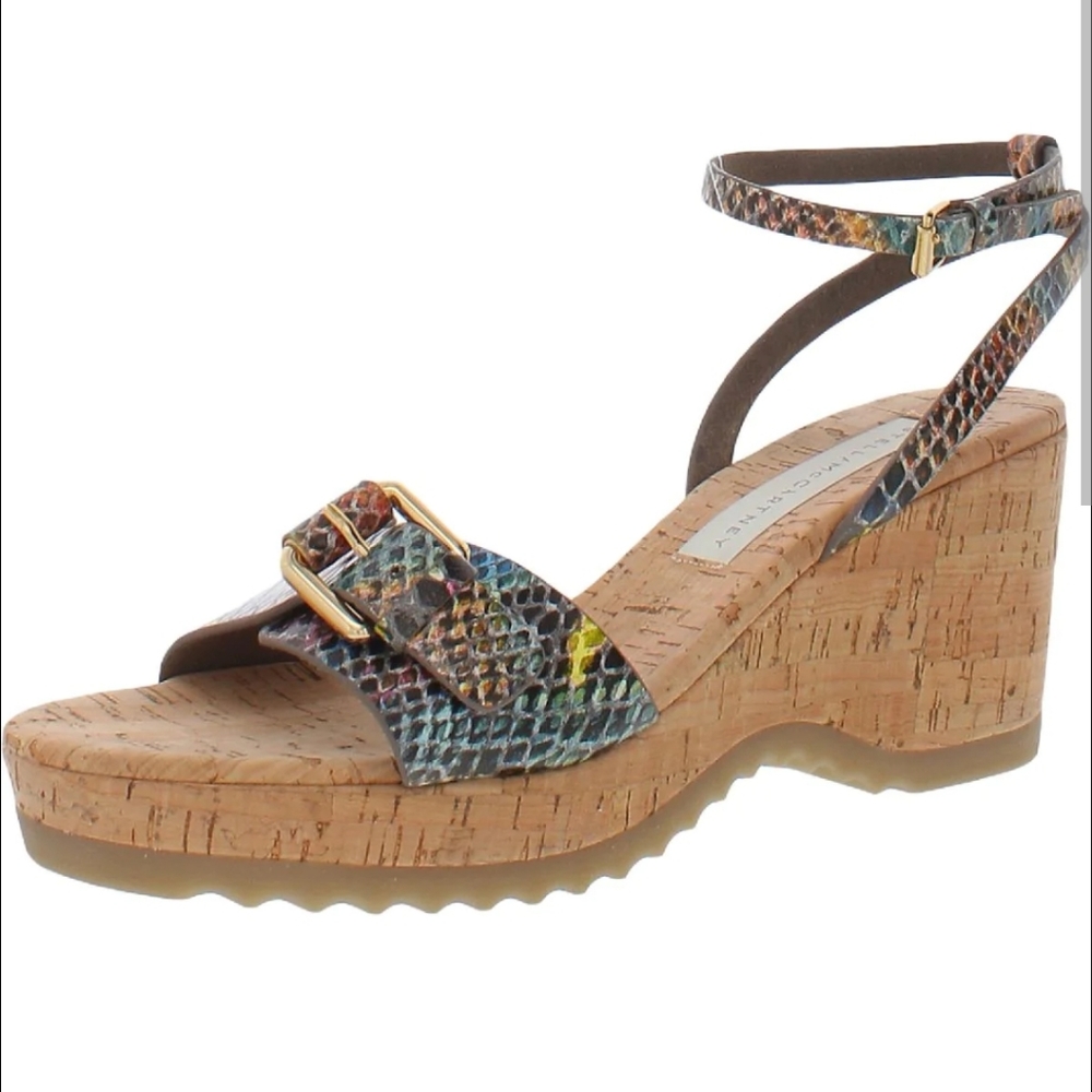 Stella McCartney Pink and Blue Wedge Shoes